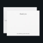 Eenvoudig Bedankt Koppel Persoonlijk Notitiekaartje<br><div class="desc">Druk uw dankbaarheid uit met deze eenvoudige en elegante bedankkaart voor stellen. Perfect voor trouwfeesten, verlovingspartijen, bruidschappen of jubileumfeesten, het strakke ontwerp laat toe om het te personaliseren met jullie namen, initialen of een speciale boodschap.</div>