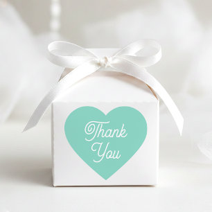 Eenvoudig Bedankt Modern Mint Favor Schattig Vormg Hart Sticker