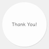 Eenvoudig bedankt ronde sticker (Voorkant)