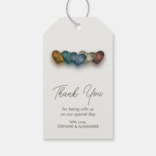 Eenvoudig Bedankt script moderne bruiloft Dank u Cadeaulabel (Achterkant)