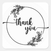 Eenvoudig bedankt sticker label (Voorkant)