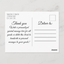 Eenvoudig bedankt voor de Briefkaart