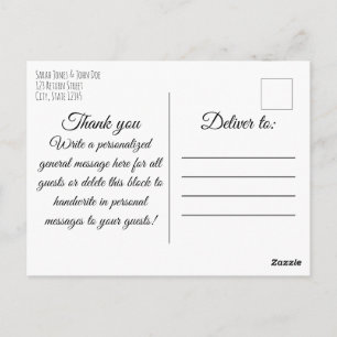 Eenvoudig bedankt voor de Briefkaart