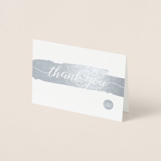 Eenvoudig bedankt voor het penseel, aangepaste log folie kaarten (Voorkant)
