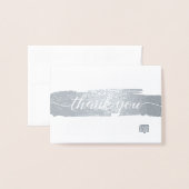 Eenvoudig bedankt voor het penseel, aangepaste log folie kaarten (Voorkant met envelop)