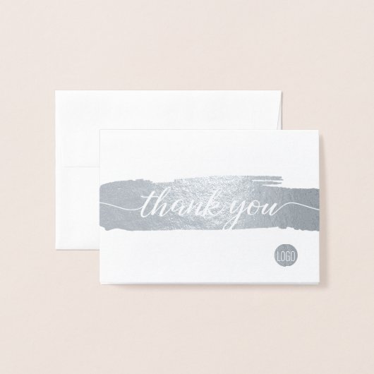 Eenvoudig bedankt voor het penseel, aangepaste log folie kaarten (Voorkant met envelop)