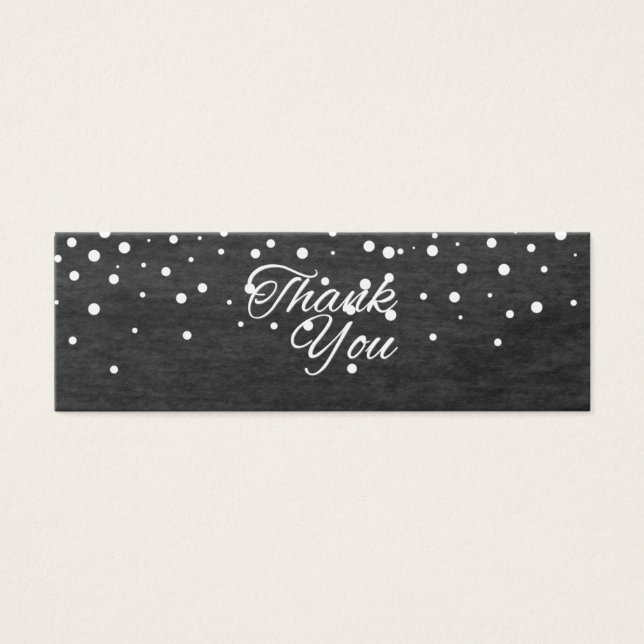 Eenvoudig bedankt voor het script Glitter Wedding  Mini Visitekaartjes (Voorkant)