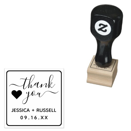 Eenvoudig bedankt voor je huwelijk rubberstempel (Gestempeld)