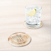 Eenvoudig bedankt voor je troep Rustic Wedding Ronde Kartonnen Onderzetter (Insitu)