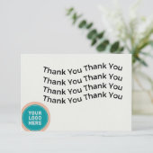 Eenvoudig bedankt voor je visitekaartje (Staand voorkant)