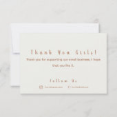 Eenvoudig bedankt voor je visitekaartje (Achterkant)