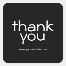 Eenvoudig bedankt voor kleine zakelijke Stickers