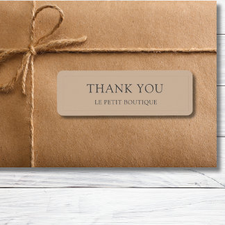 Eenvoudig bedankt voor uw bedrijf etiket