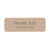 Eenvoudig bedankt voor uw bedrijf etiket (Voorkant)