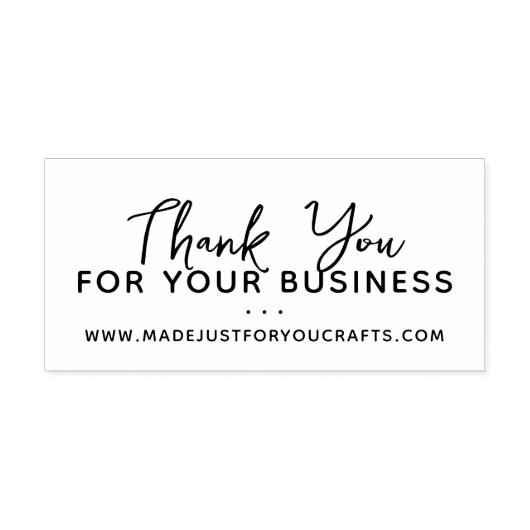 Eenvoudig bedankt voor uw bedrijf rubberstempel (Afrduk)