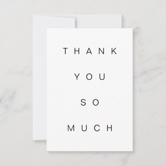 Eenvoudig bedankt, zo veel vlakke Kaart (Voorkant)