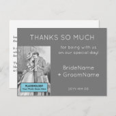 Eenvoudig "BEDANKT ZOVEEL" Briefkaart (Voorkant / Achterkant)