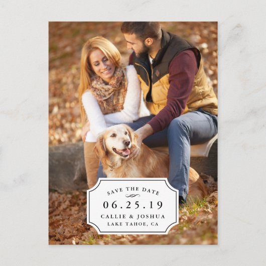 Eenvoudig bedrag opslaan Datum Aankondigingskaart (Voorkant)