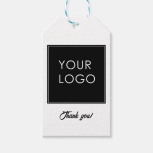 Eenvoudig Bedrijf Bedrijfs Logo Brandt Dank u Cadeaulabel