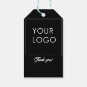 Eenvoudig Bedrijf Bedrijfs Logo Brandt Dank u Cadeaulabel (Achterkant)