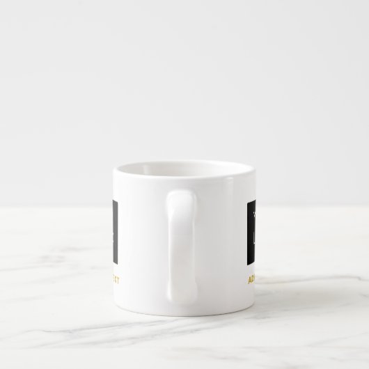 Eenvoudig Bedrijf Logo Espresso Kop (Achterkant)