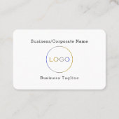 Eenvoudig Bedrijf Logo Formal Zwart Wit Visitekaartje (Achterkant)