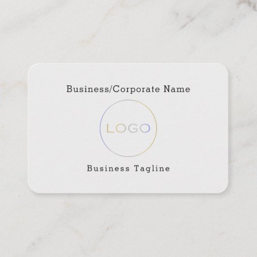 Eenvoudig Bedrijf Logo Formele Lichtgrijs Visitekaartje (Achterkant)