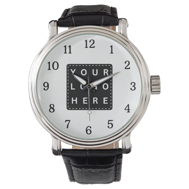 Eenvoudig bedrijf Logo Promotional Branded Horloge (Voorkant)