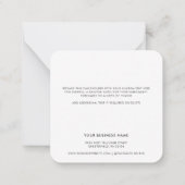 Eenvoudig bedrijf Logo Script Business Bedankt Notitiekaartje (Achterkant)