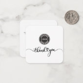 Eenvoudig bedrijf Logo Script Business Bedankt Notitiekaartje (Voorkant / Achterkant in situ)