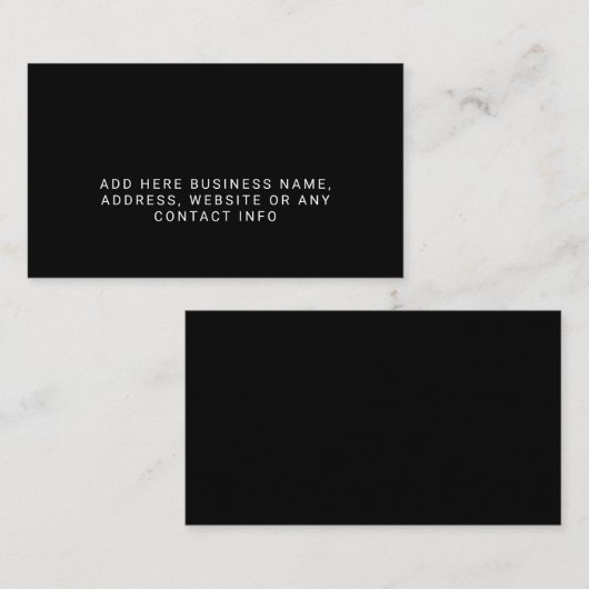 Eenvoudig bedrijf - Logo totaal zwart Visitekaartje (Voorkant / Achterkant)