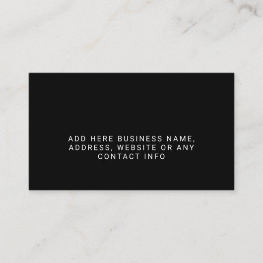 Eenvoudig bedrijf - Logo totaal zwart Visitekaartje (Voorkant)
