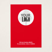 Eenvoudig Bedrijf Minimalist Logo QR Code Rood Visitekaartje (Voorkant)