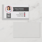 Eenvoudig bedrijf | profiel van de vrouw visitekaartje (Voorkant / Achterkant)