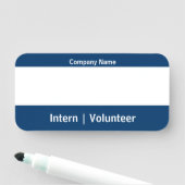 Eenvoudig bedrijf Tijdelijke rol Blauw Wit Droog W Naamplaatje (In situ)