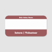 Eenvoudig bedrijf Tijdelijke rol Droog wissen Naamplaatje (Voorkant)