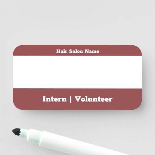 Eenvoudig bedrijf Tijdelijke rol Droog wissen Naamplaatje (In situ)