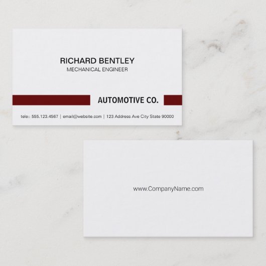 Eenvoudig bedrijf visitekaartje (Voorkant / Achterkant)