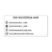 Eenvoudig Bedrijf Visitekaartje Social Media Rubberstempel (Afrduk)
