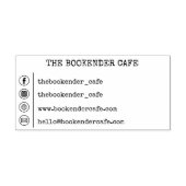 Eenvoudig Bedrijf Visitekaartje Social Media Rubberstempel (Afrduk)