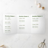 Eenvoudig Bedrijf Voeg jouw naam Tekst menubrochur Drieluik Kaart (Binnen)