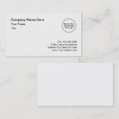 Eenvoudig bedrijf voegt uw eigen Logo toe Visitekaartje (Voorkant / Achterkant)