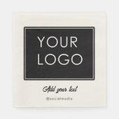 Eenvoudig bedrijfs Logo Manuscript Servet (Voorkant)