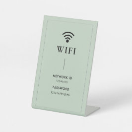 Eenvoudig Bedrijfs Wifi Wachtwoord en Netwerk Reclamebord Met Voetstuk