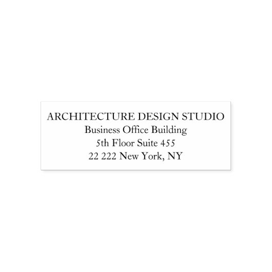 Eenvoudig bedrijfsadres  zelfinktende stempel (Design)