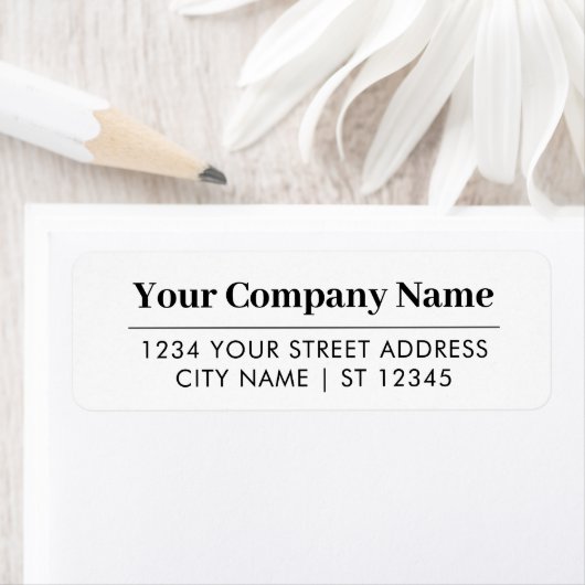 Eenvoudig bedrijfsformulier etiket (Insitu)