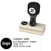 Eenvoudig bedrijfsformulier Logo Rubberstempel