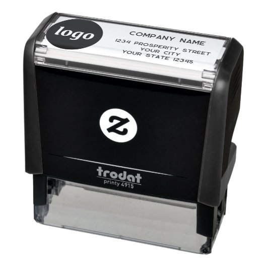 Eenvoudig bedrijfsformulier Logo Zelfinktende Stempel (Product)
