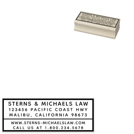 Eenvoudig bedrijfsformulier rubberstempel (Gestempeld)