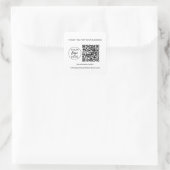 Eenvoudig bedrijfslogo en QR-code Vierkante Sticker (Tas)